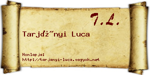 Tarjányi Luca névjegykártya
